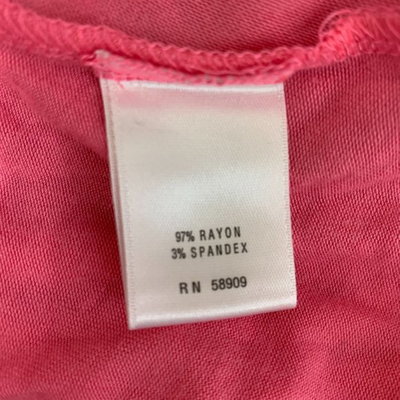 Copper Key Large Top NWT Cold Shoulder Pink Stretch Cute Preppy Pretty Rayon - Picture 6 of 7